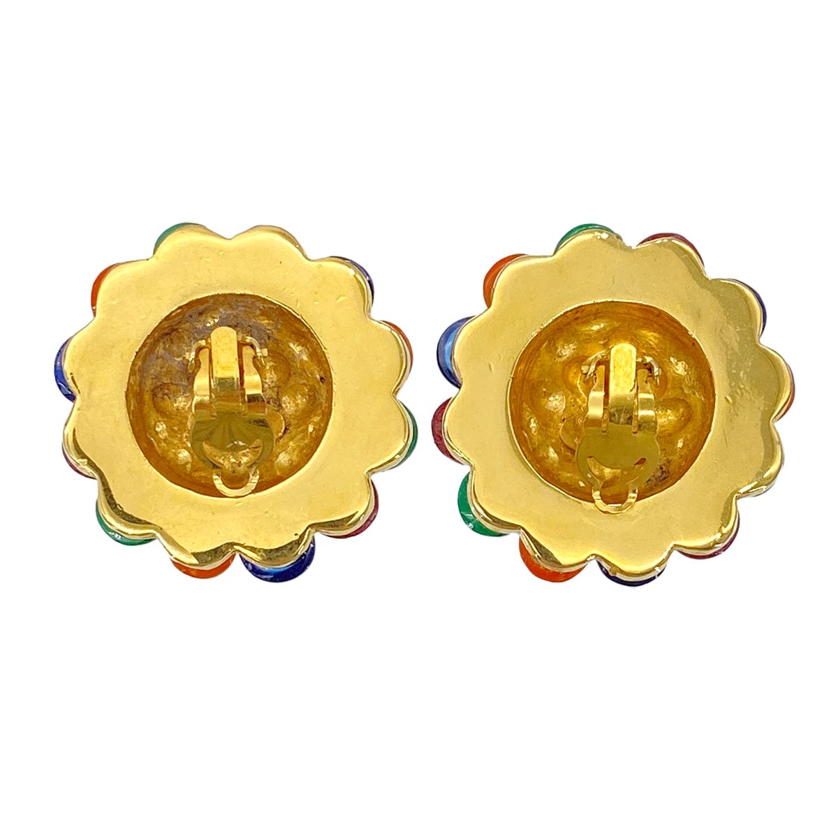 LUXURY PROMISE CHANEL VINTAGE EARRINGSCOCOMARK COLOR STONE ACCESSORY 25 90273413