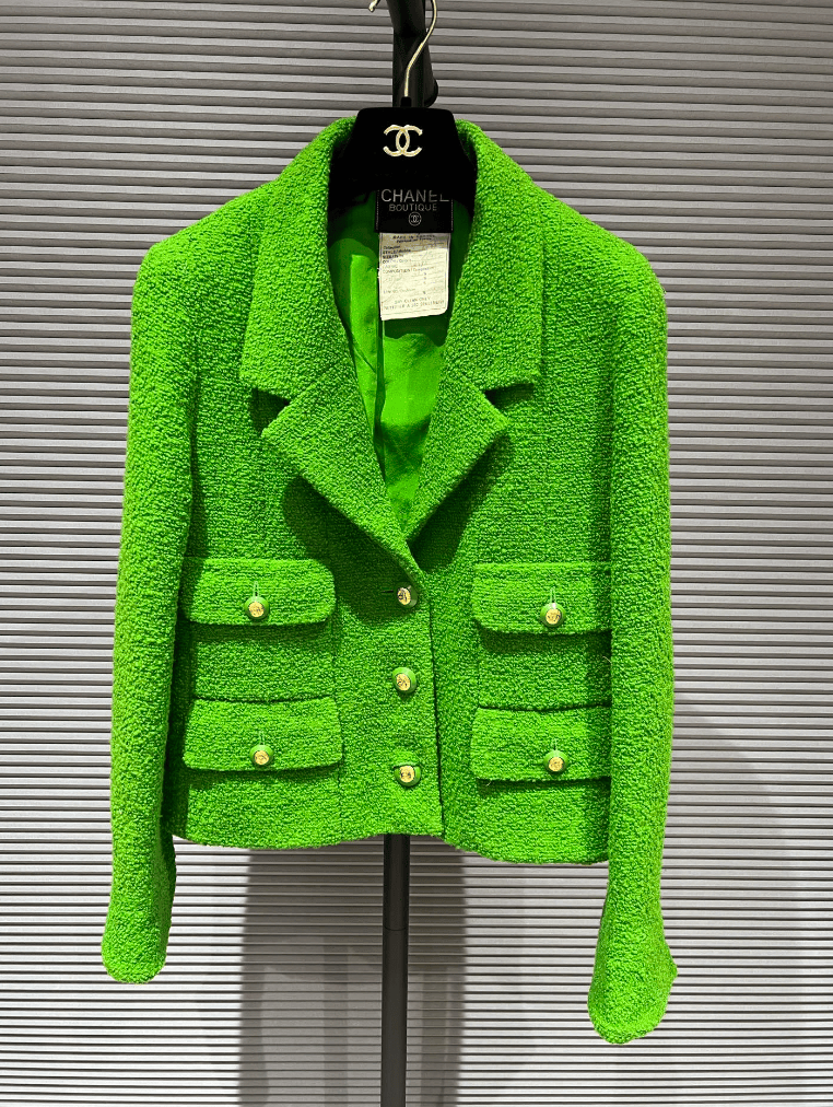 Luxury Promise CHANEL VINTAGE GREEN JACKET 38 FT101600