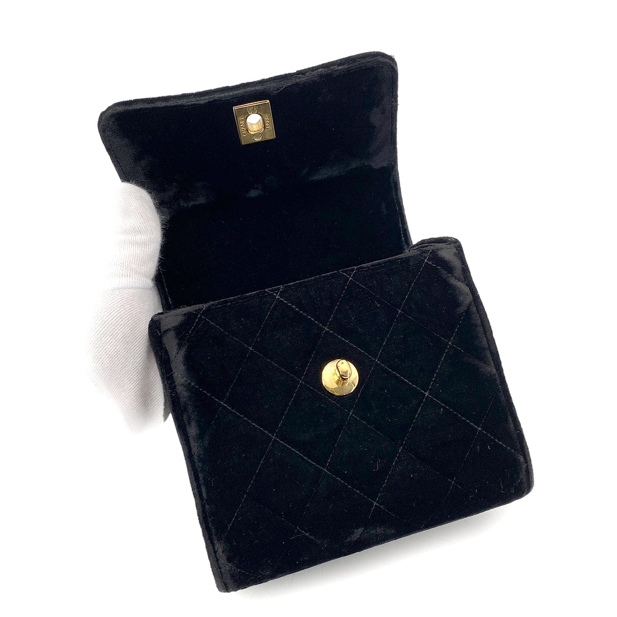 LUXURY PROMISE CHANEL VINTAGE MATELASSE CHAIN SHOULDER BAG BLACK VELOR GHW 90262861