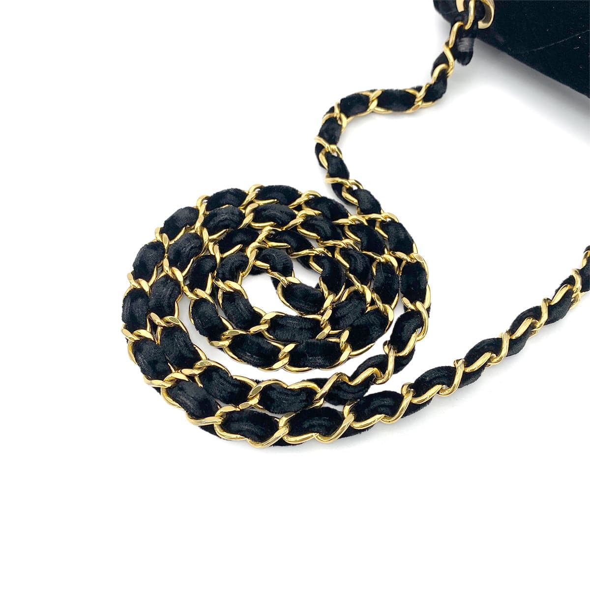 LUXURY PROMISE CHANEL VINTAGE MATELASSE CHAIN SHOULDER BAG BLACK VELOR GHW 90262861