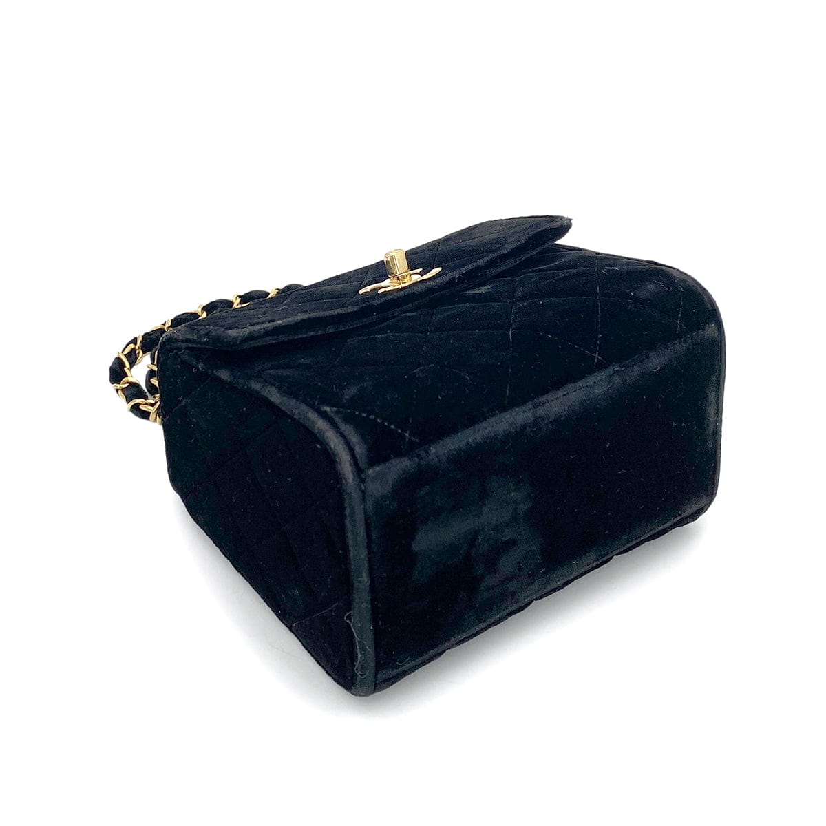 LUXURY PROMISE CHANEL VINTAGE MATELASSE CHAIN SHOULDER BAG BLACK VELOR GHW 90262861