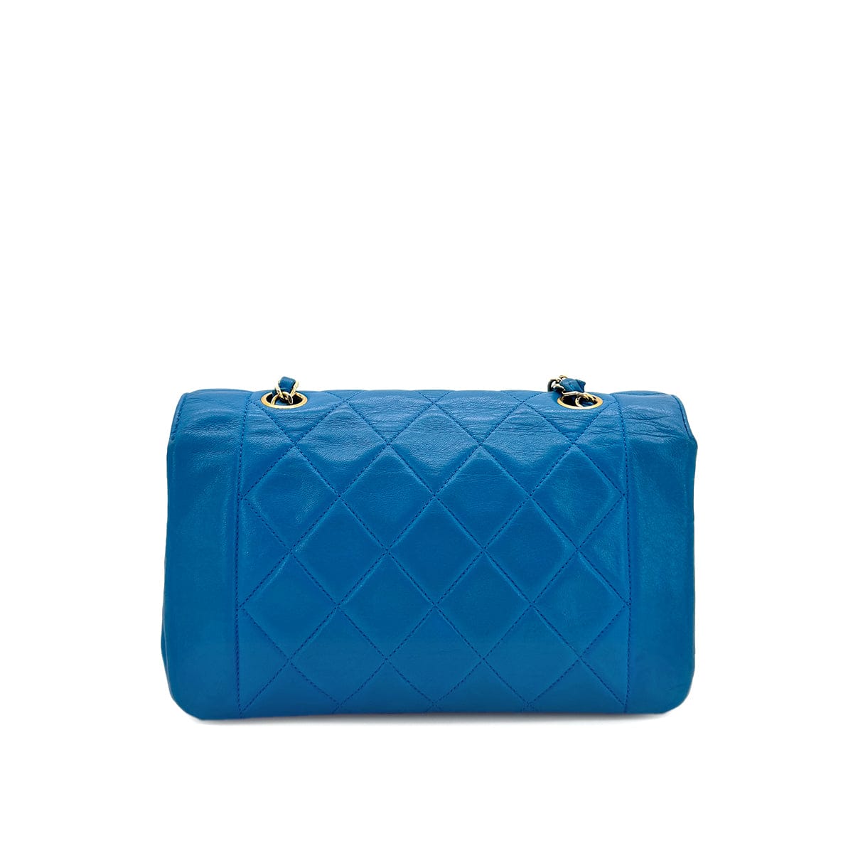 LUXURY PROMISE CHANEL VINTAGE MATELASSE SMALL CHAIN SHOULDER BAG BLUE LAMB SKIN 90284154