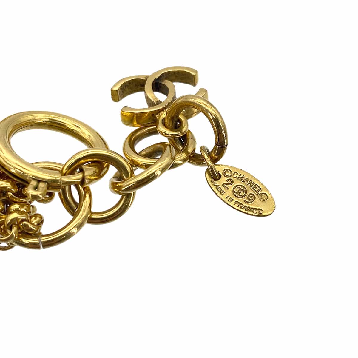 LUXURY PROMISE CHANEL VINTAGE NECKLACE COCOMARK CIRCLE GOLD ACCESSORY 29 90275921