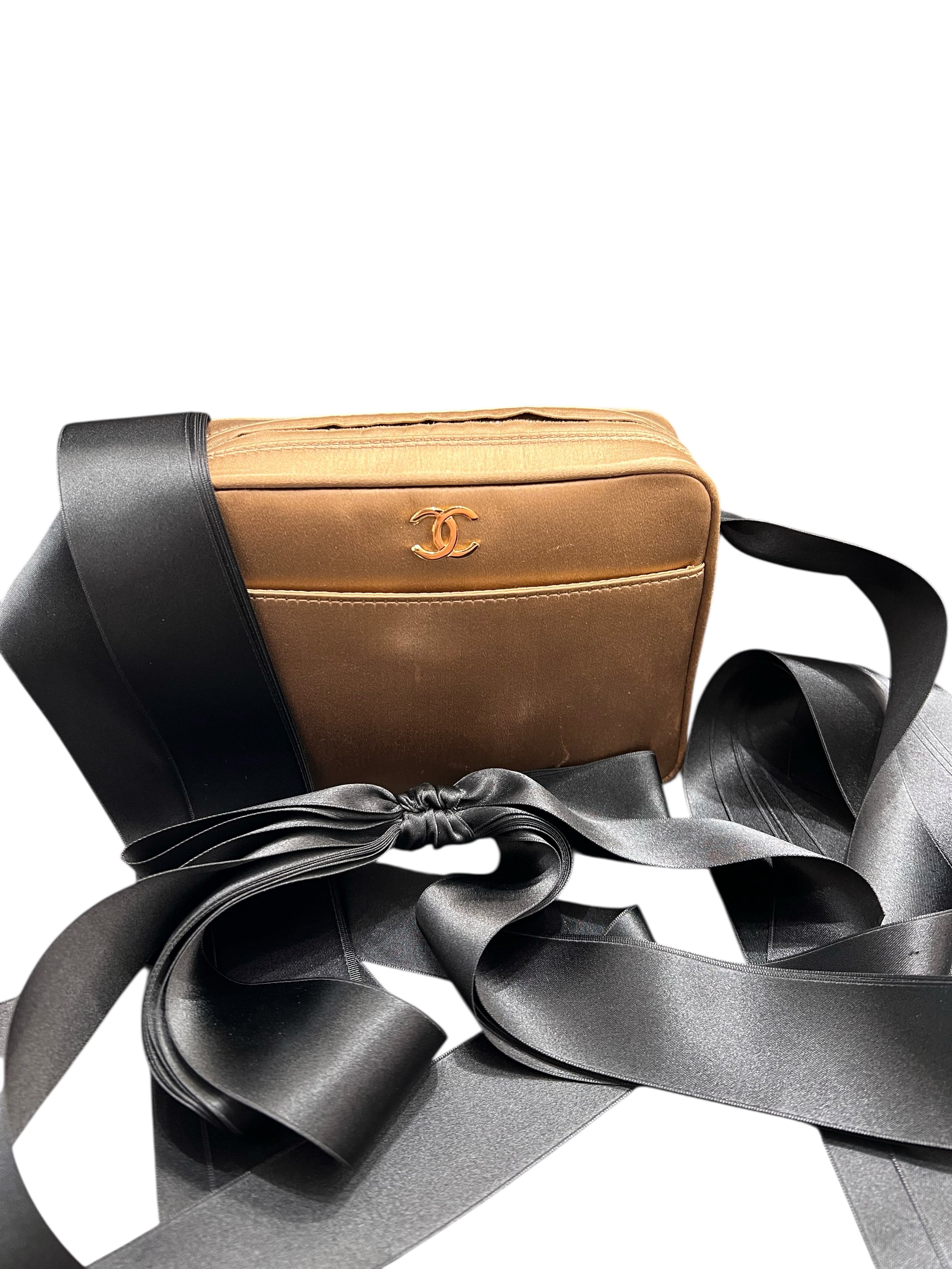 Luxury Promise Chanel Vintage Satin Bronze Ribbon Strap Camera Bag #9 (Y2004-2005) SCKH4102