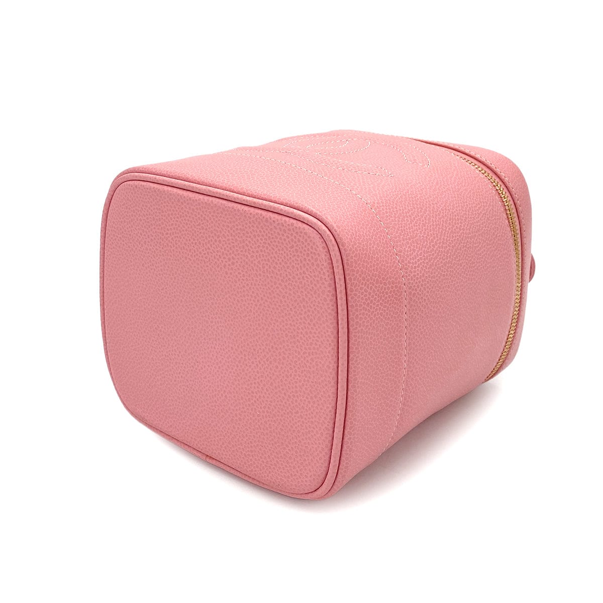 LUXURY PROMISE CHANEL VINTAGE VANITY HAND BAG PINK CAVIAR SKIN 90247402