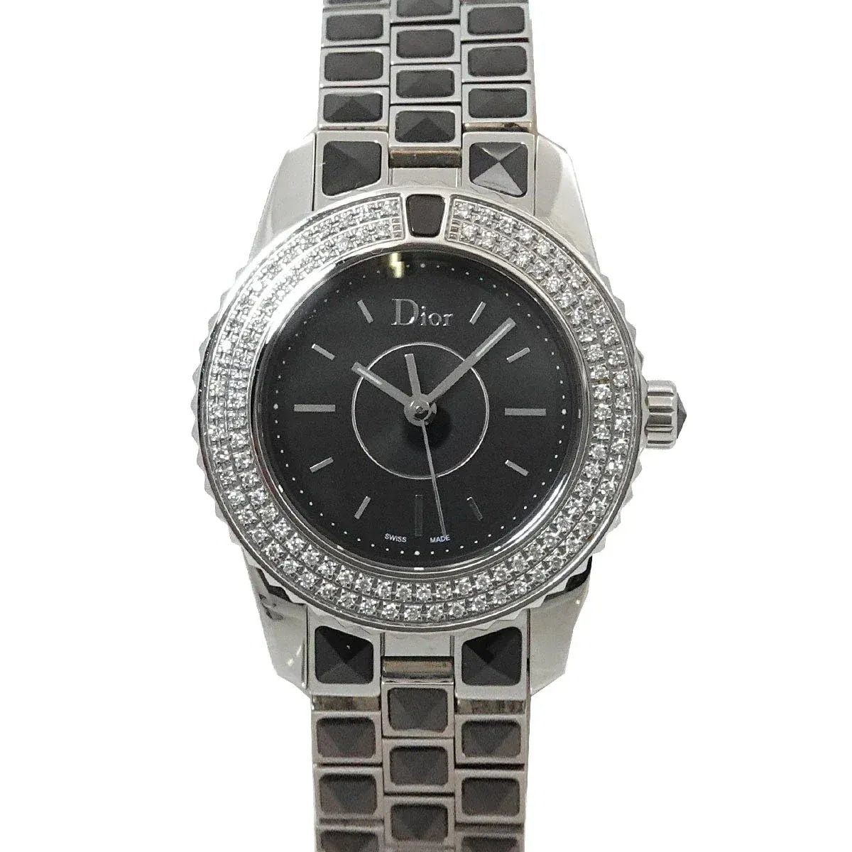 LUXURY PROMISE Christian Dior Christal CD112119 Bezel Diamond Black Sapphire Crystal 90336303