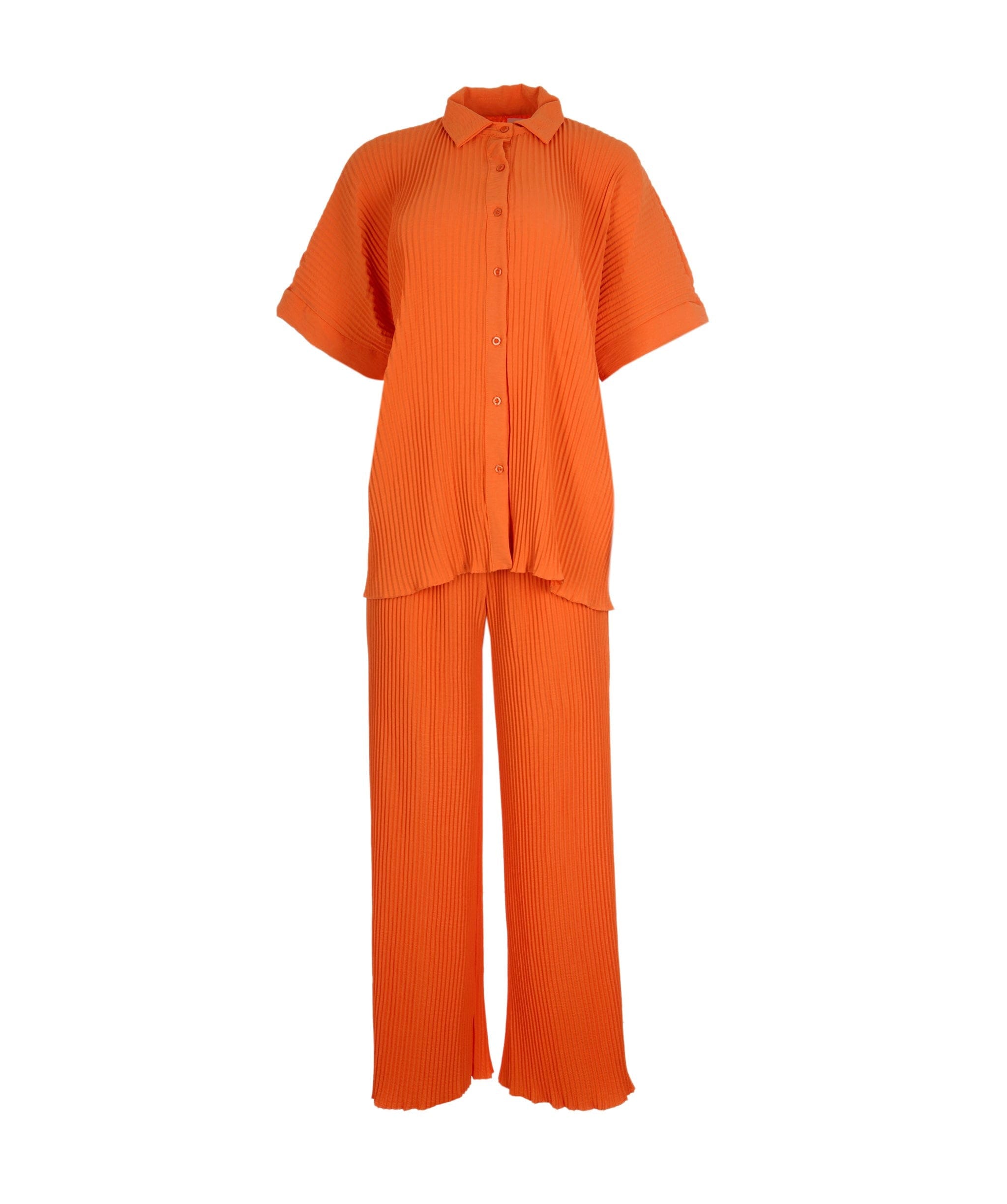 Luxury Promise Brandi orange pleated trouser set ASL8285