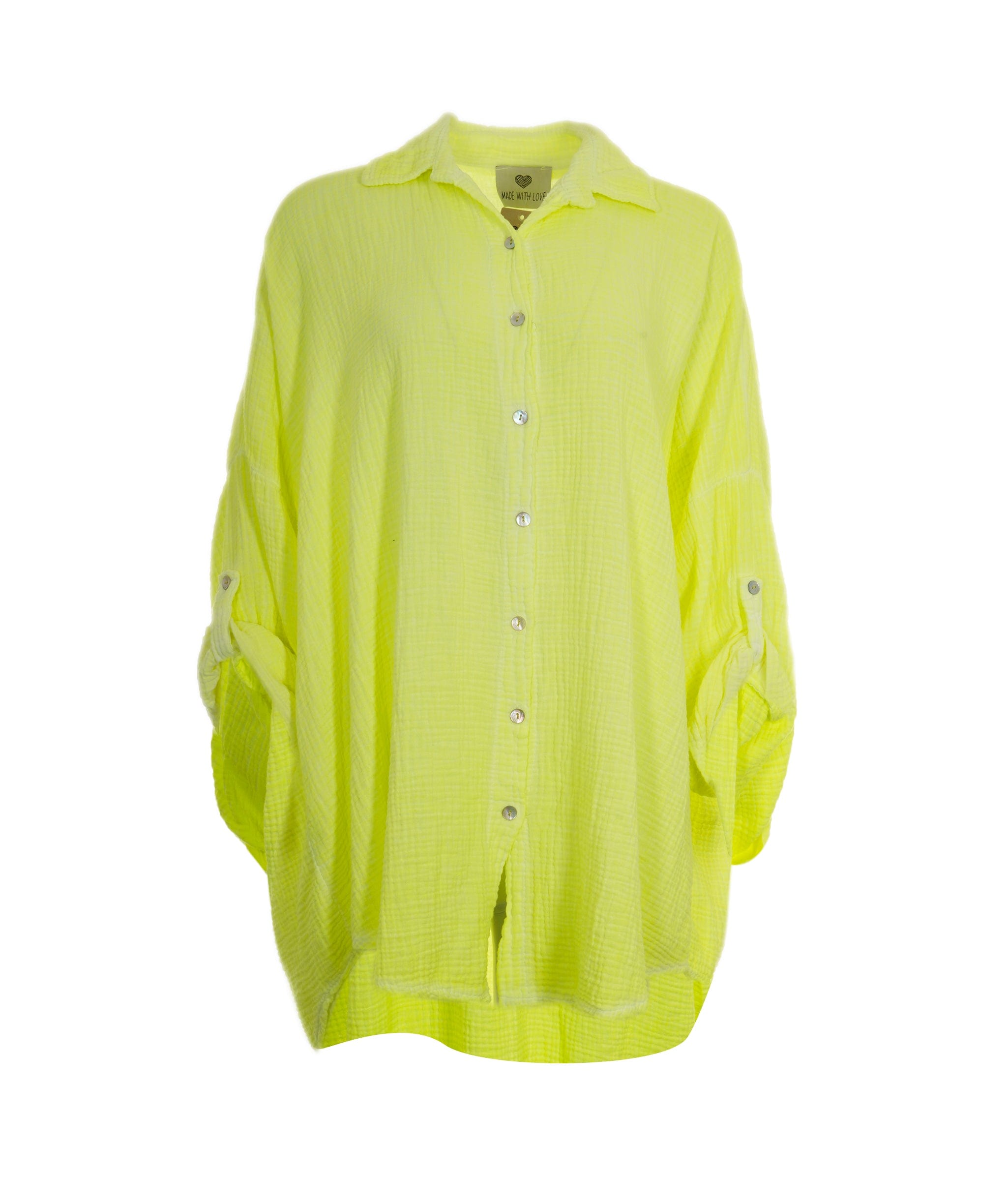 Luxury Promise Cleo neon yellow sequin eye shirt ASL8282