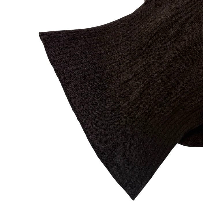 Luxury Promise CHANEL Vintage 00A CC Logo Rib Knit Top Pullover Long Sleeve #42 Brown Cashmere