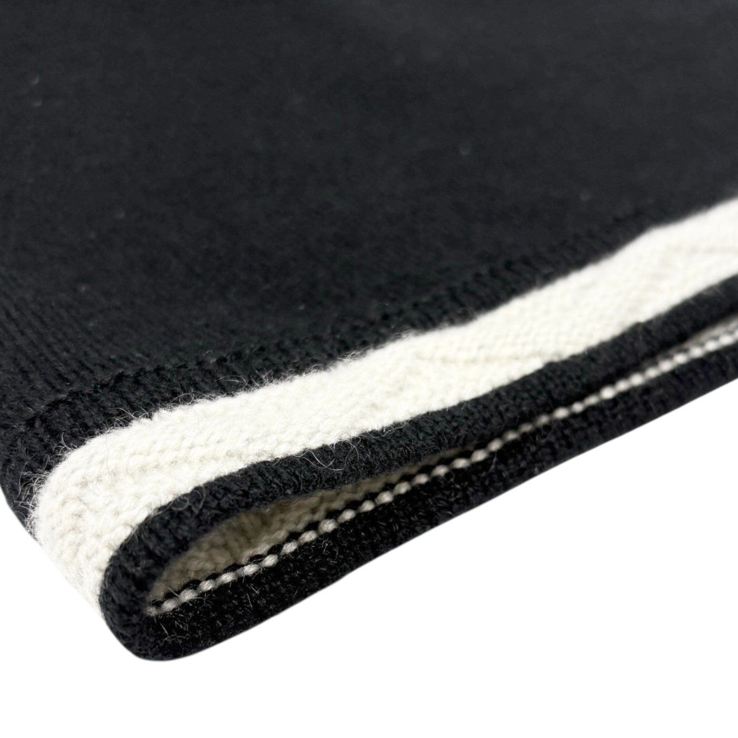 Luxury Promise CHANEL Vintage 04A CC Logo Knit Dress One-piece #34 Black Gray Cashmere Button