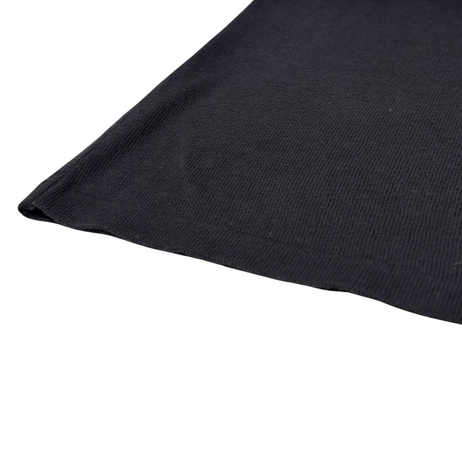 Luxury Promise CHANEL Vintage 05C CC Logo Knit T-shirt #42 Short Sleeve Top Black Cotton