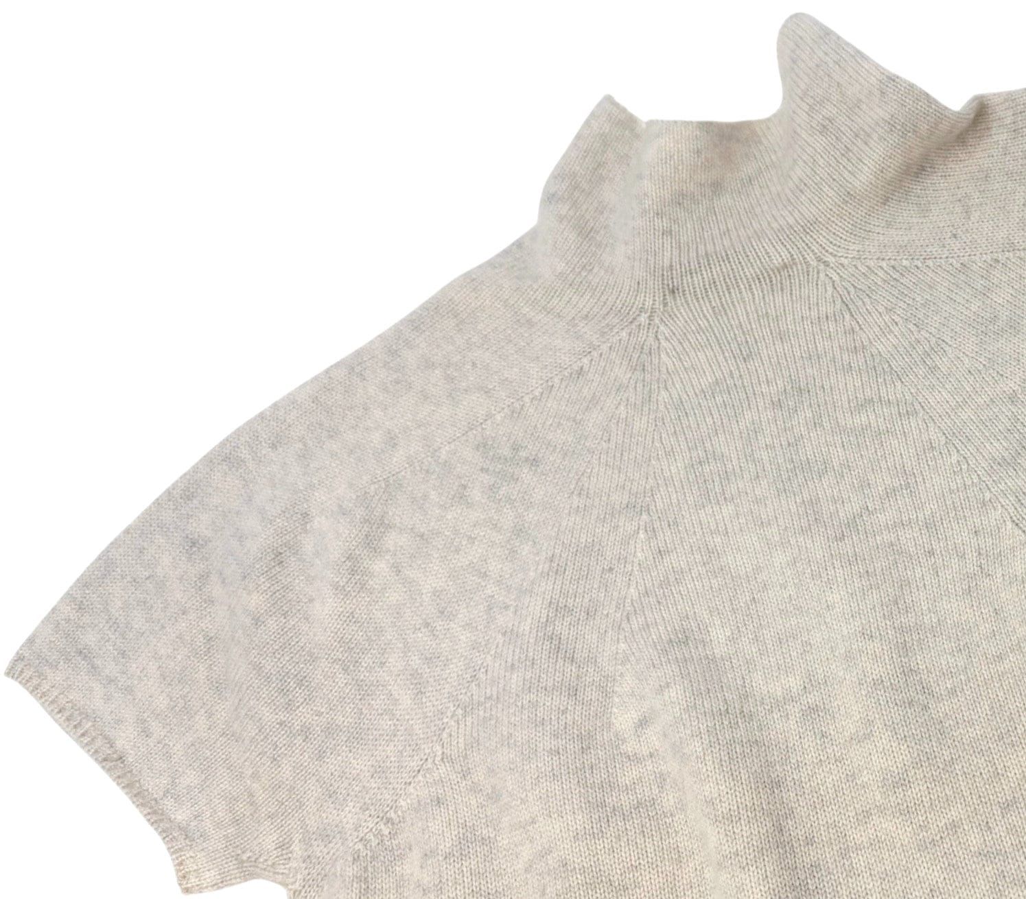 Luxury Promise CHANEL Vintage 99P CC Logo Turtleneck Knit T-shirt Top #42 Cream Cashmere