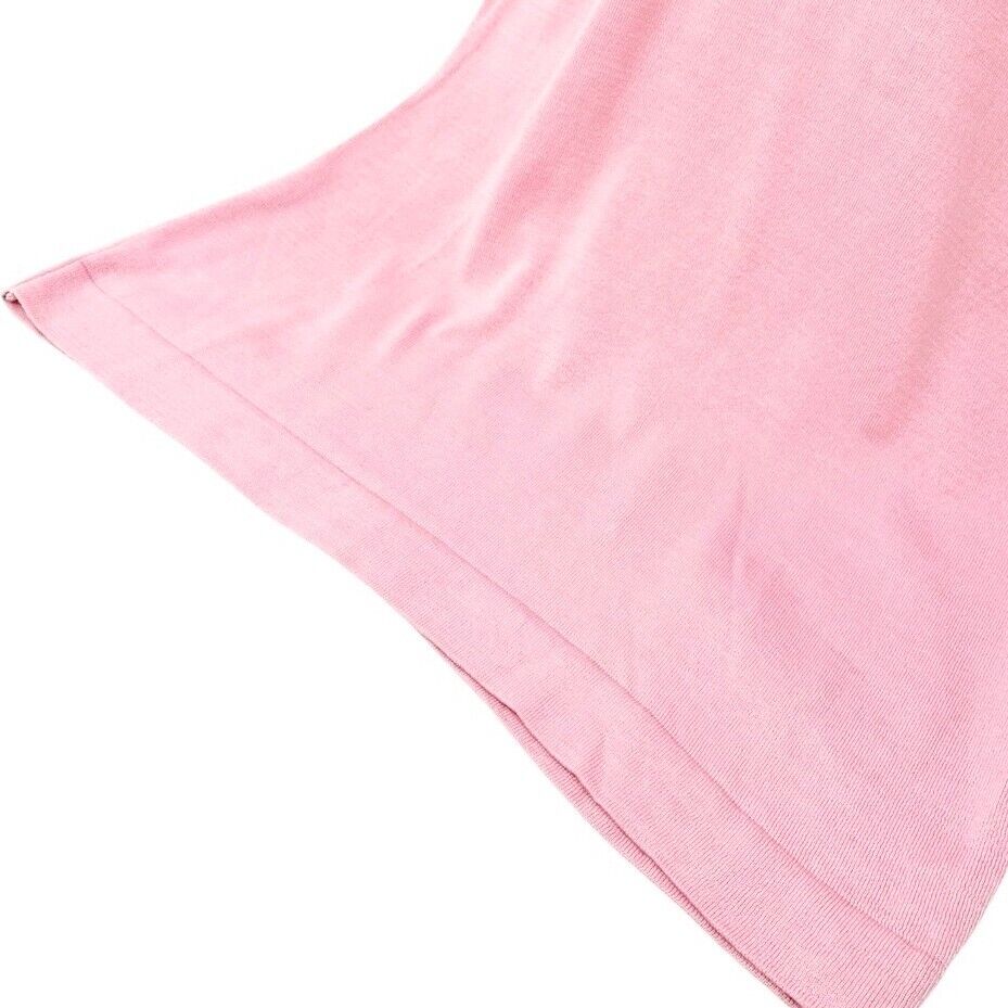 Luxury Promise CHANEL Vintage CC Mark Logo Knit Top T-shirt #36 Pink Gold Cotton Button