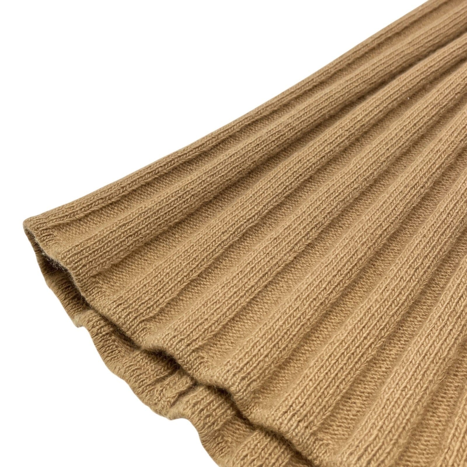 Luxury Promise FENDI Vintage Fur Knit Rib Jacket #44 Cardigan Sweater Beige Wool Cashmere
