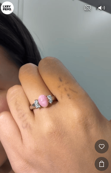 Luxury Promise Conch Pearl Ring in PT900 / C1.92ct/ D0.27ct 6497 JJC0639