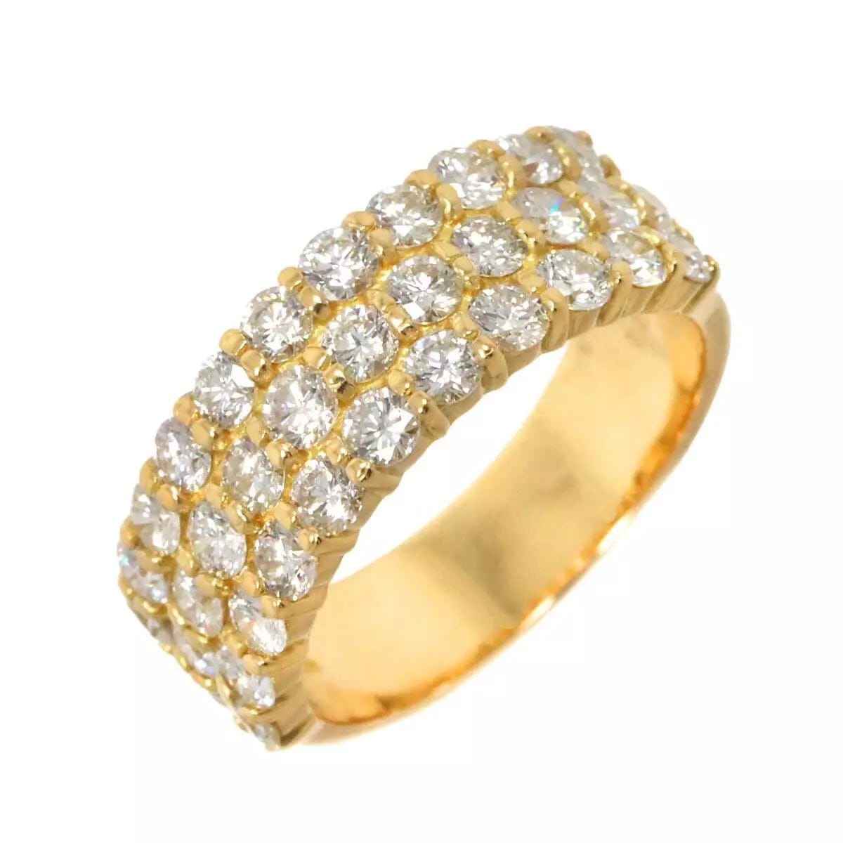 Luxury PROMISE Diamond 1.84ct Ring 18K YG Yellow Gold 750 5.25(US) 90254116