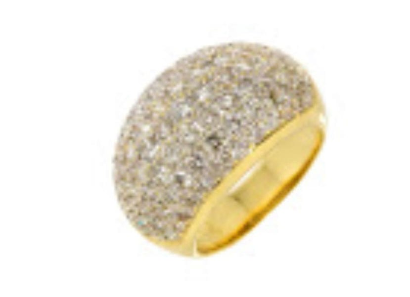 Luxury Promise Diamond 3.18ct Ring 18K YG Yellow Gold 750 size5.25-5.5(US) 90224920