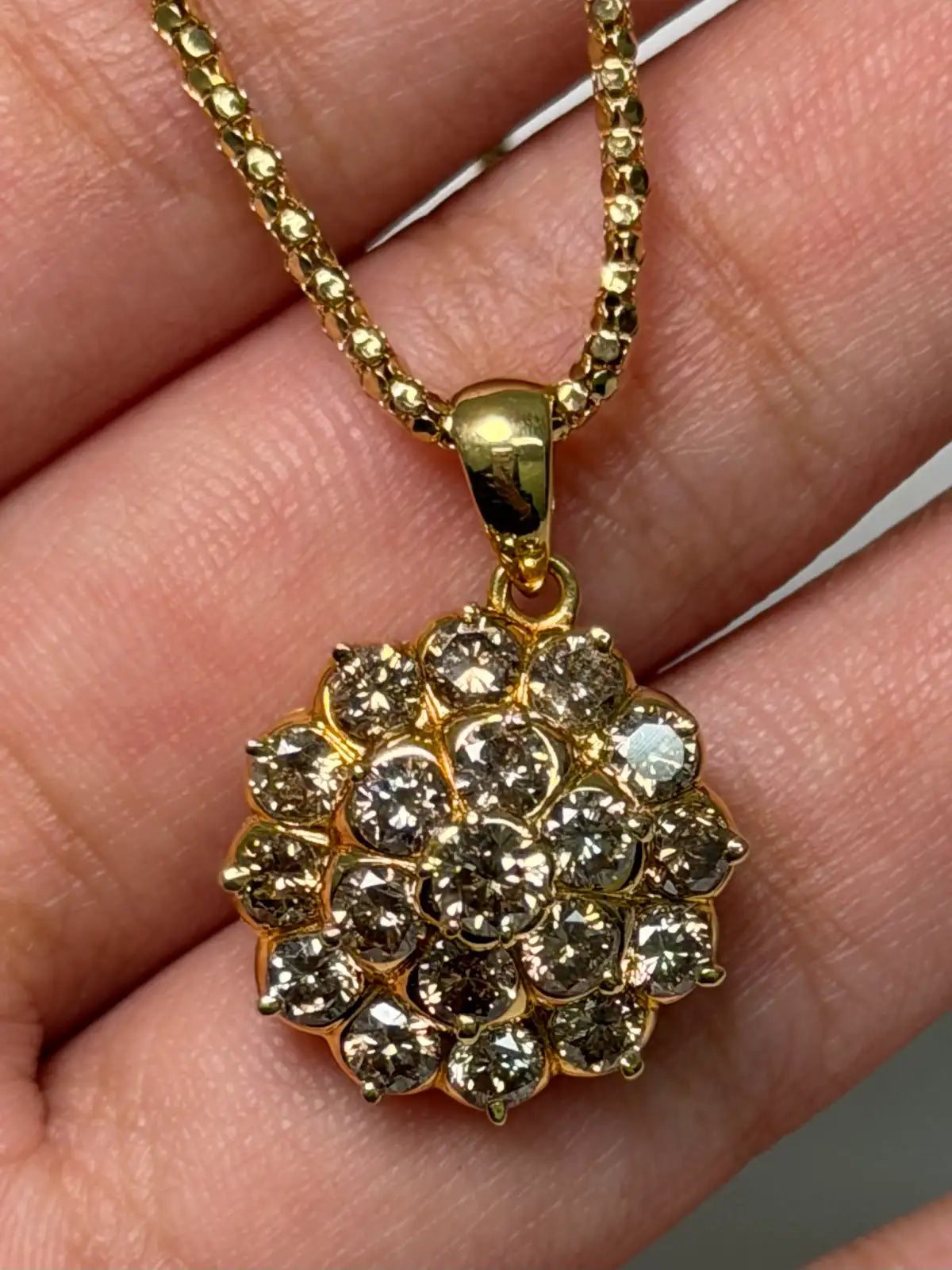 Luxury Promise Diamond Necklace in 18K - D2ct 4787 JJC0439