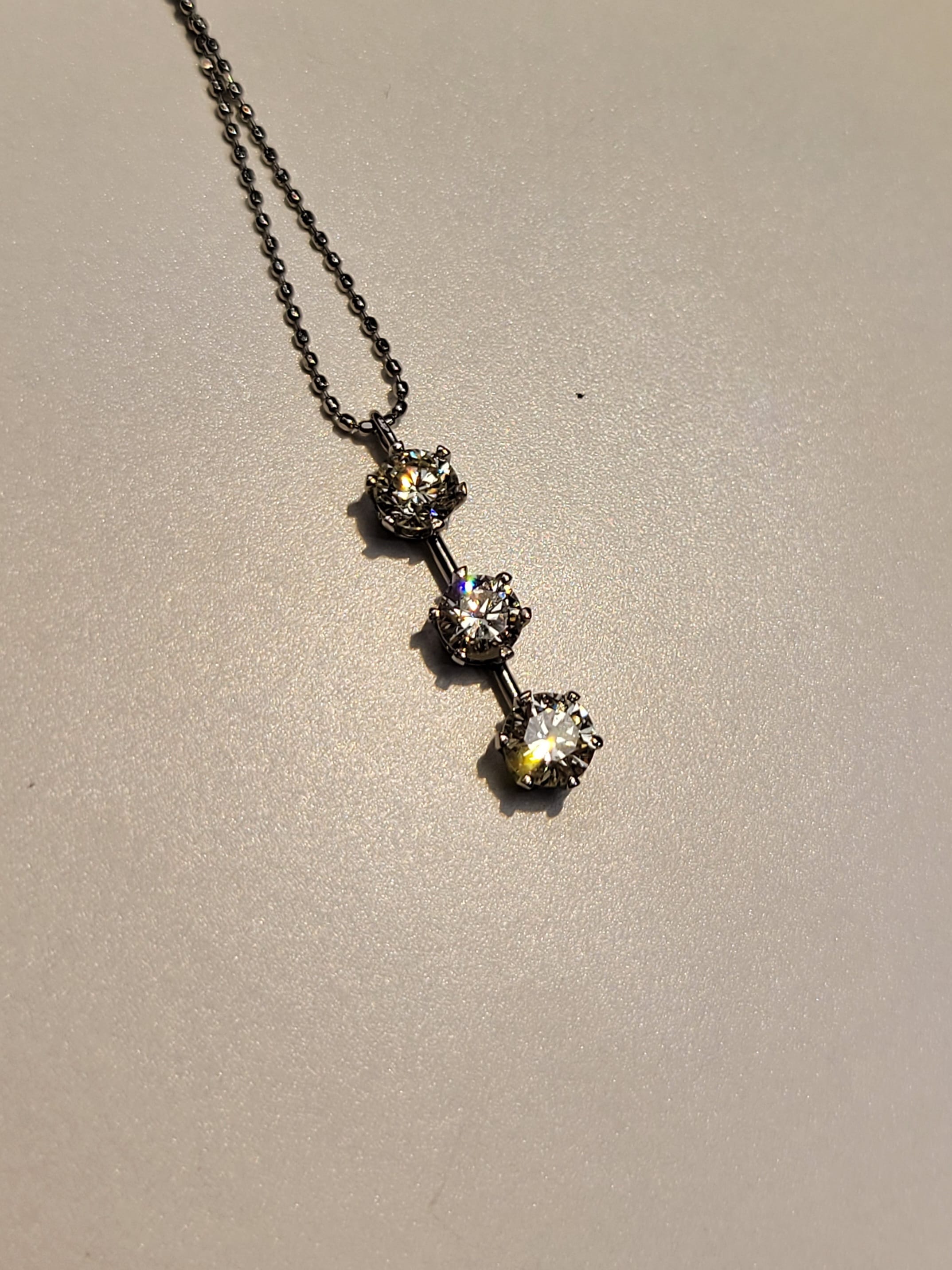 Luxury Promise Diamond Necklace in Pt900 / D1.01ct (44cm) 4475 JJC0567