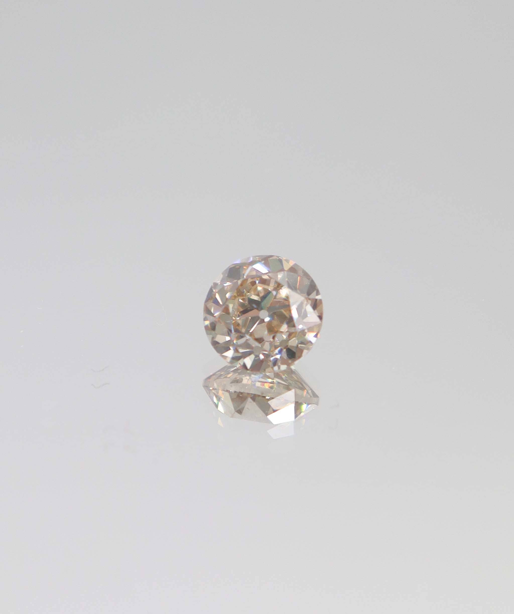 Luxury Promise 2.1ct roseflame-pink vs1 euoropean old cut round diamond DXBCS4366