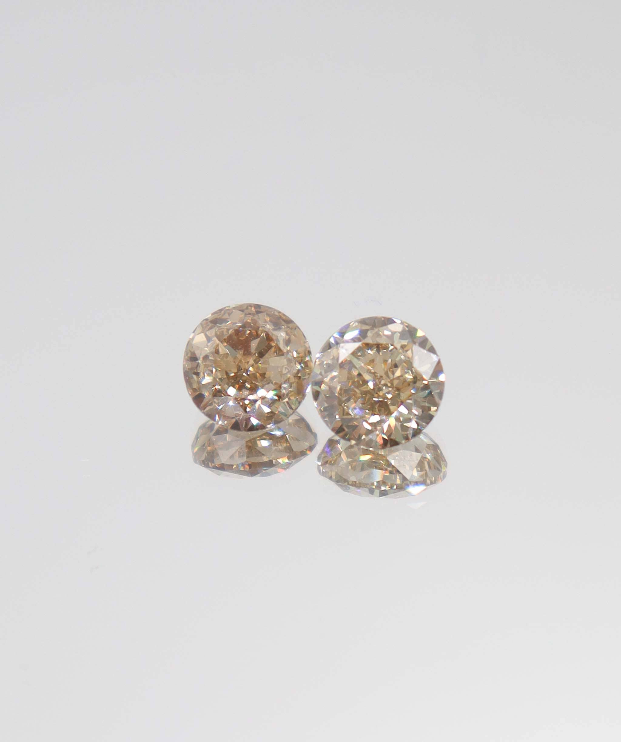 Luxury Promise 4.24ct roseglow pink round rose-flower oldcut diamond DXBCS4373