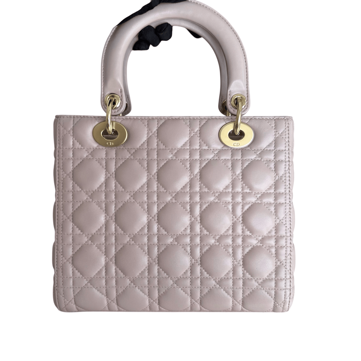 Luxury Promise Dior Lady Medium Cannage Lambskin Light Pink Gold Hardware