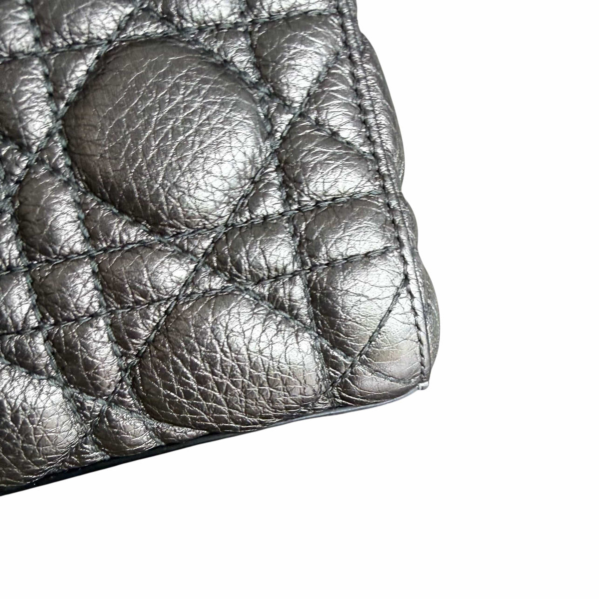 Luxury Promise Dior Lady Medium Flap - Cannage Caviar Dark Gray Gold Hardware