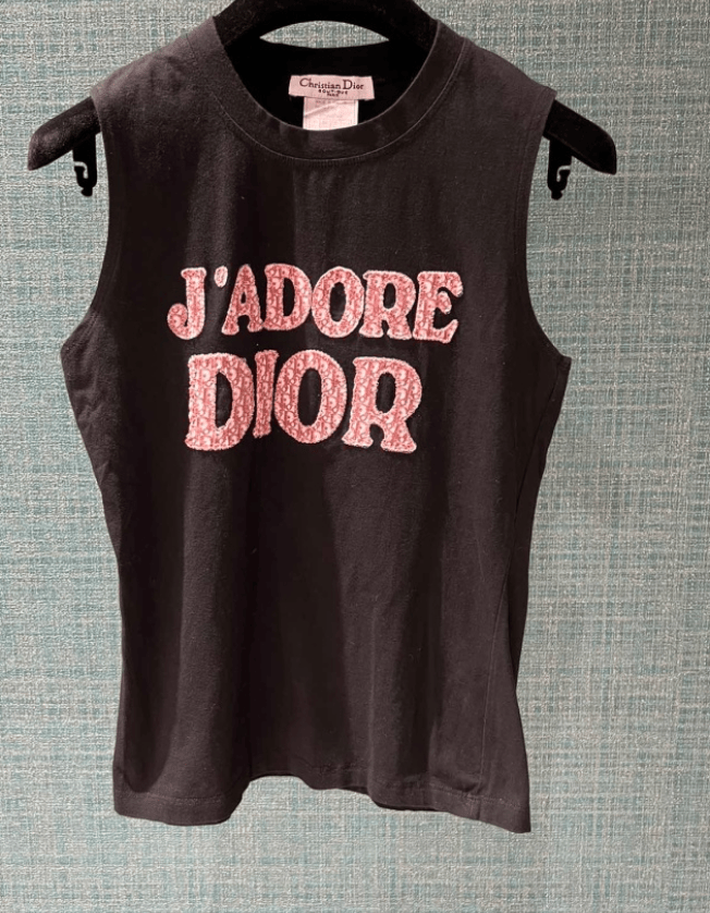 Luxury Promise DIOR TANK TOP BLACK PINK 40  FT100414