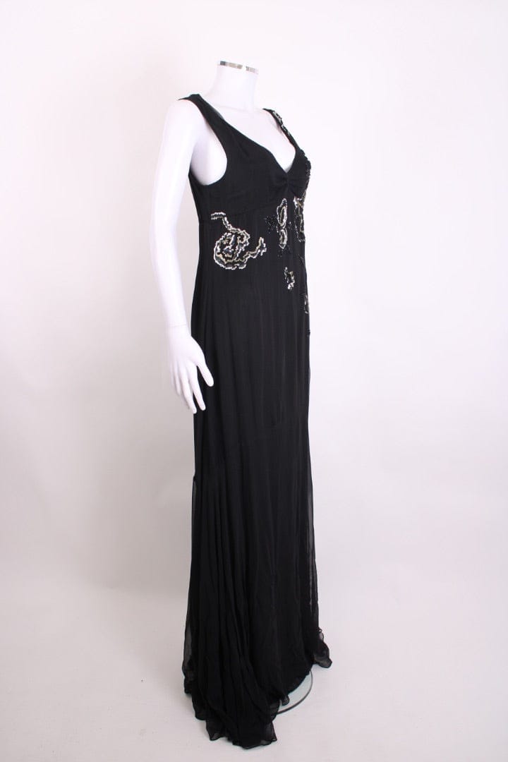 LUXURY PROMISE Galliano S/S Sequin Detail Dress Black M