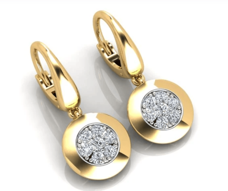 Luxury Promise 0.33ct Diamond Drop Earrings set in 18K Yellow Gold