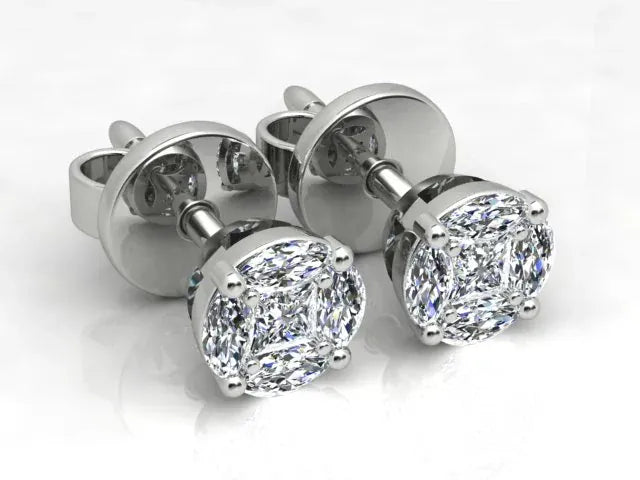 Luxury Promise 0.37ct Diamond Studs set in 18K White Gold