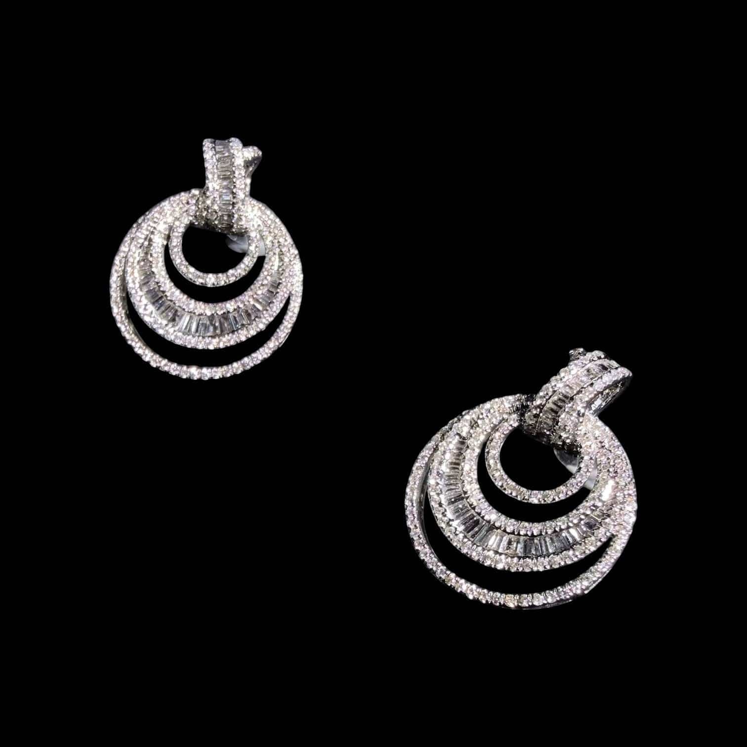 Luxury Promise 0.70ct Natural White Diamond Earrings Set in 18K White Gold