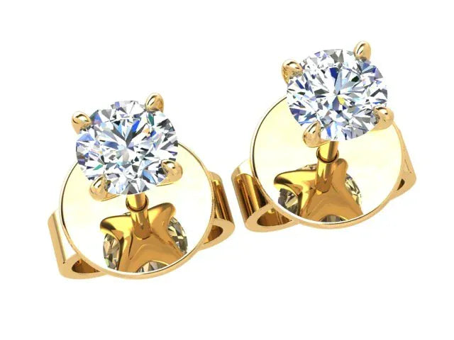 Luxury Promise 0.80ct Diamond Studs set in 18K Yellow Gold