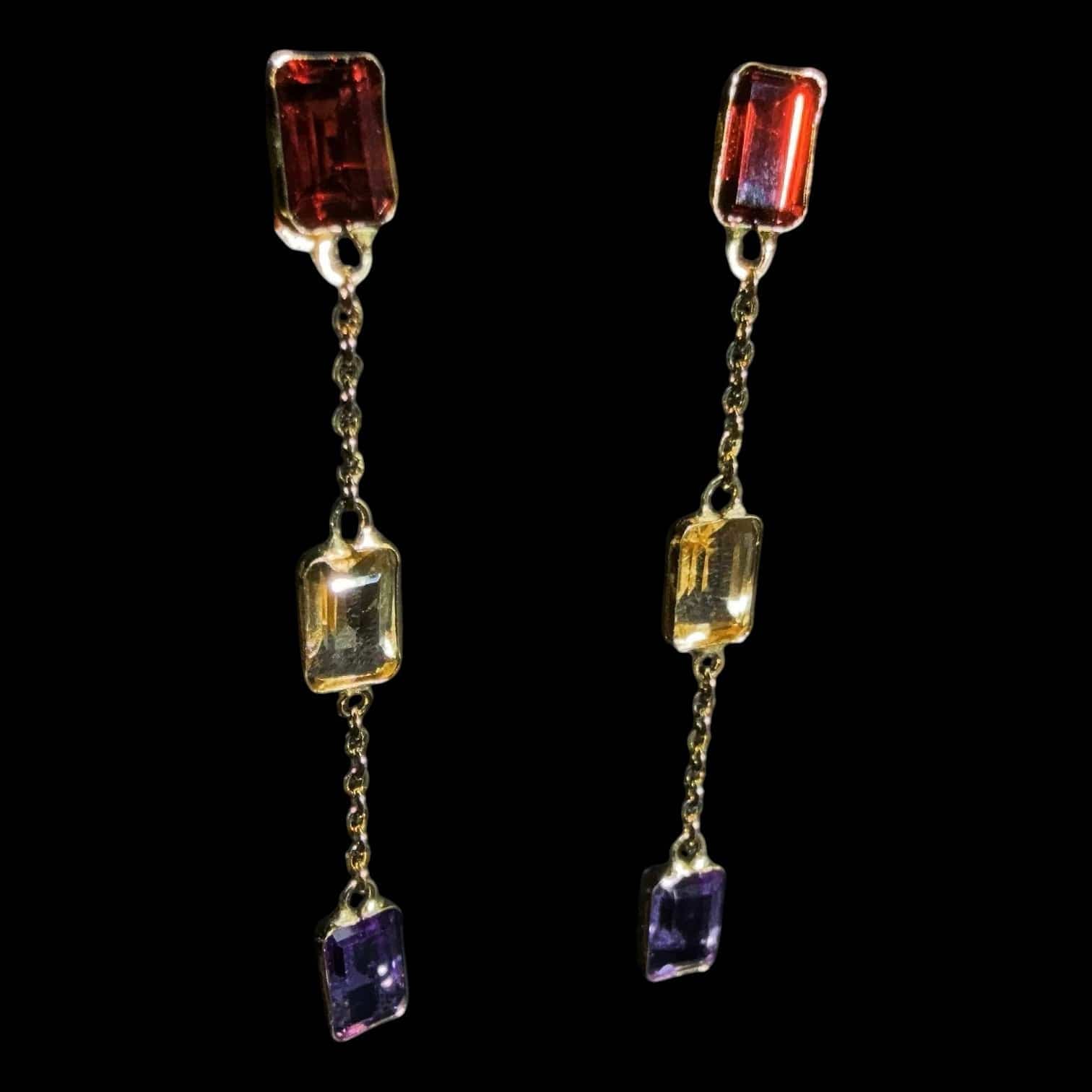 Luxury Promise 3.94ct Natural Gemstone Earrings set in 18K Yellow Gold