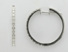 Luxury Promise Diamond Hoop Earrings in 18K White Gold