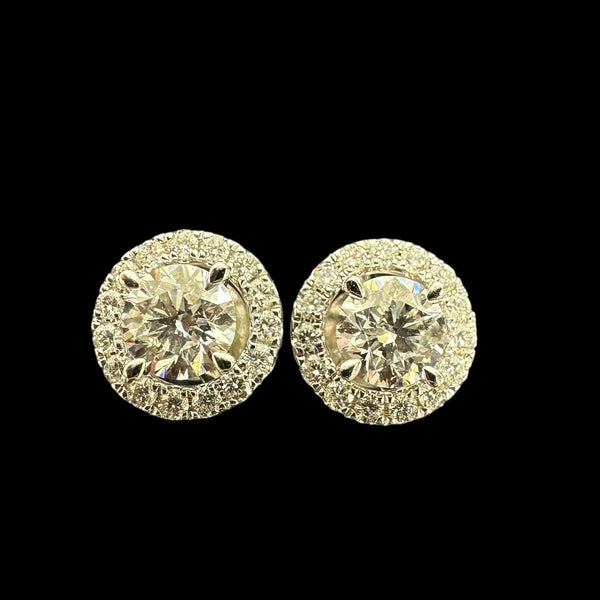 IGI GIA Certified Round 1.50 Ct Lab Grown Diamond Earring 14K White Gold  Studs | eBay