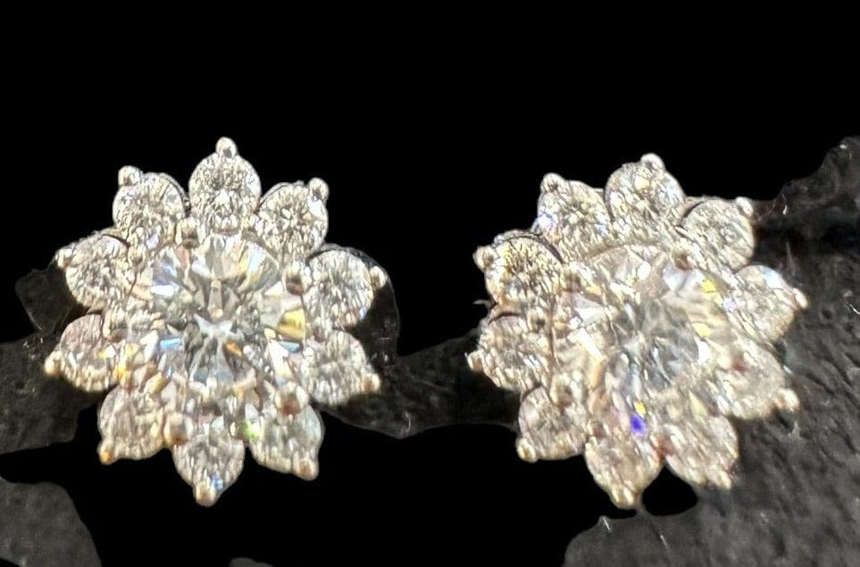 Luxury Promise GIA Certified Diamond Flower Studs