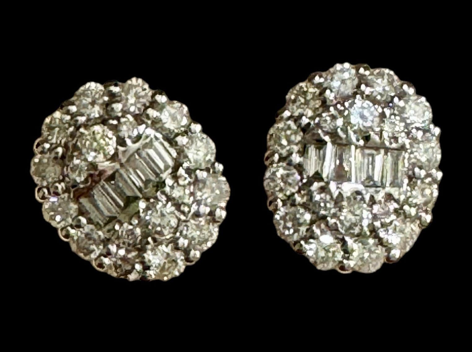Luxury Promise Oval Diamond Stud Earrings
