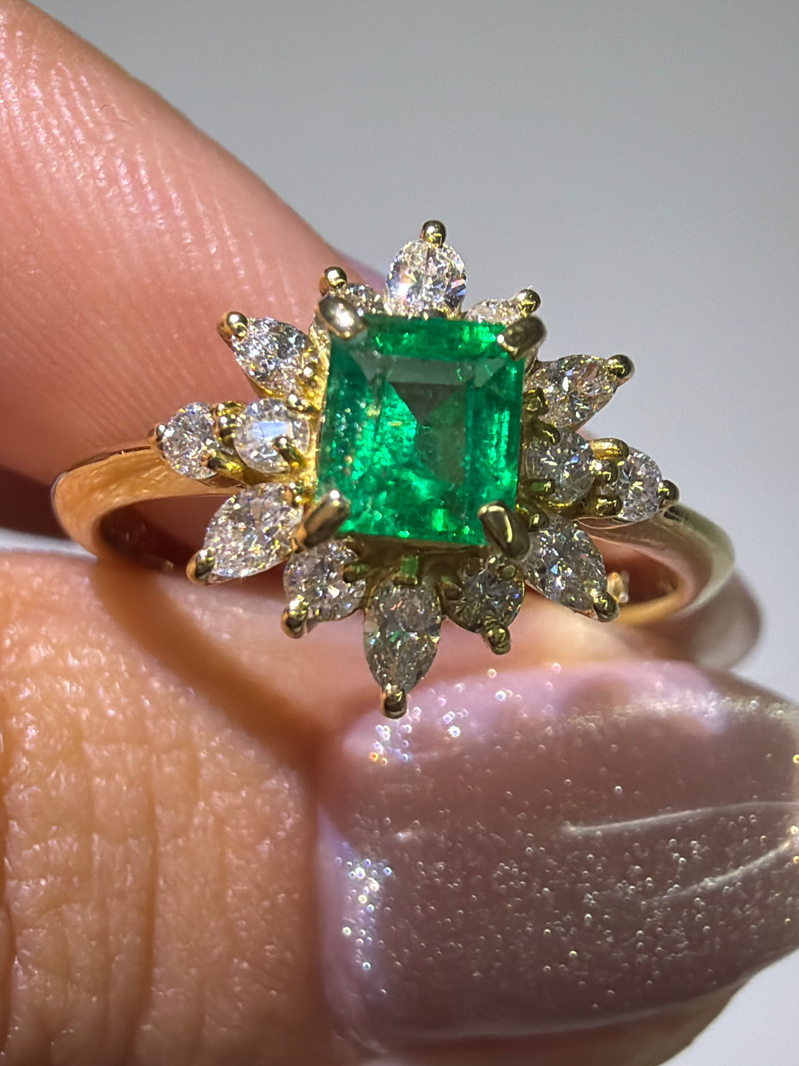 Luxury Promise Emerald Ring in 18K / E0.41ct / D0.39ct 730 JJC0666