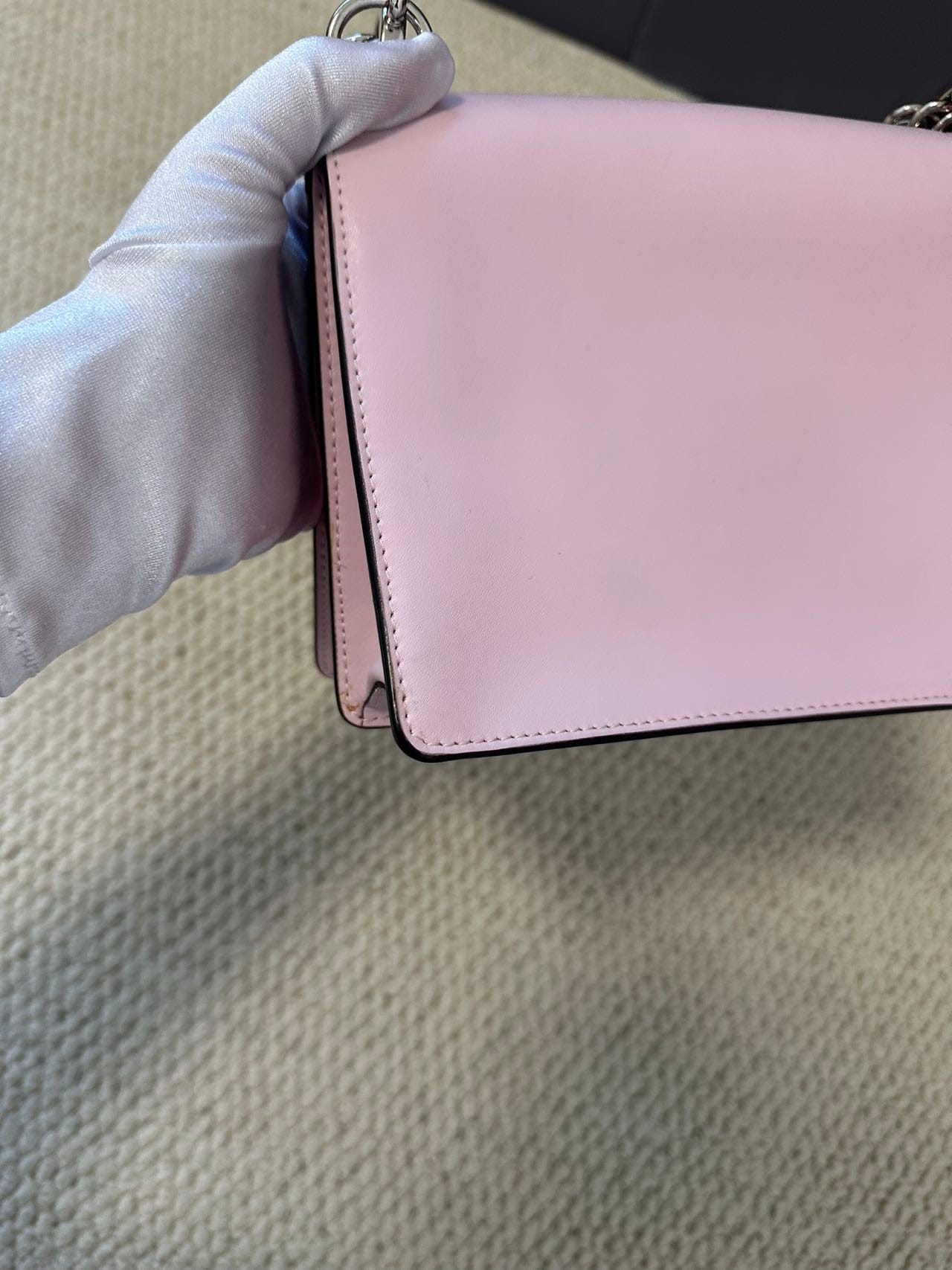 Luxury Promise Fendi Kan I Small Light Pink Leather Shoulder Bag