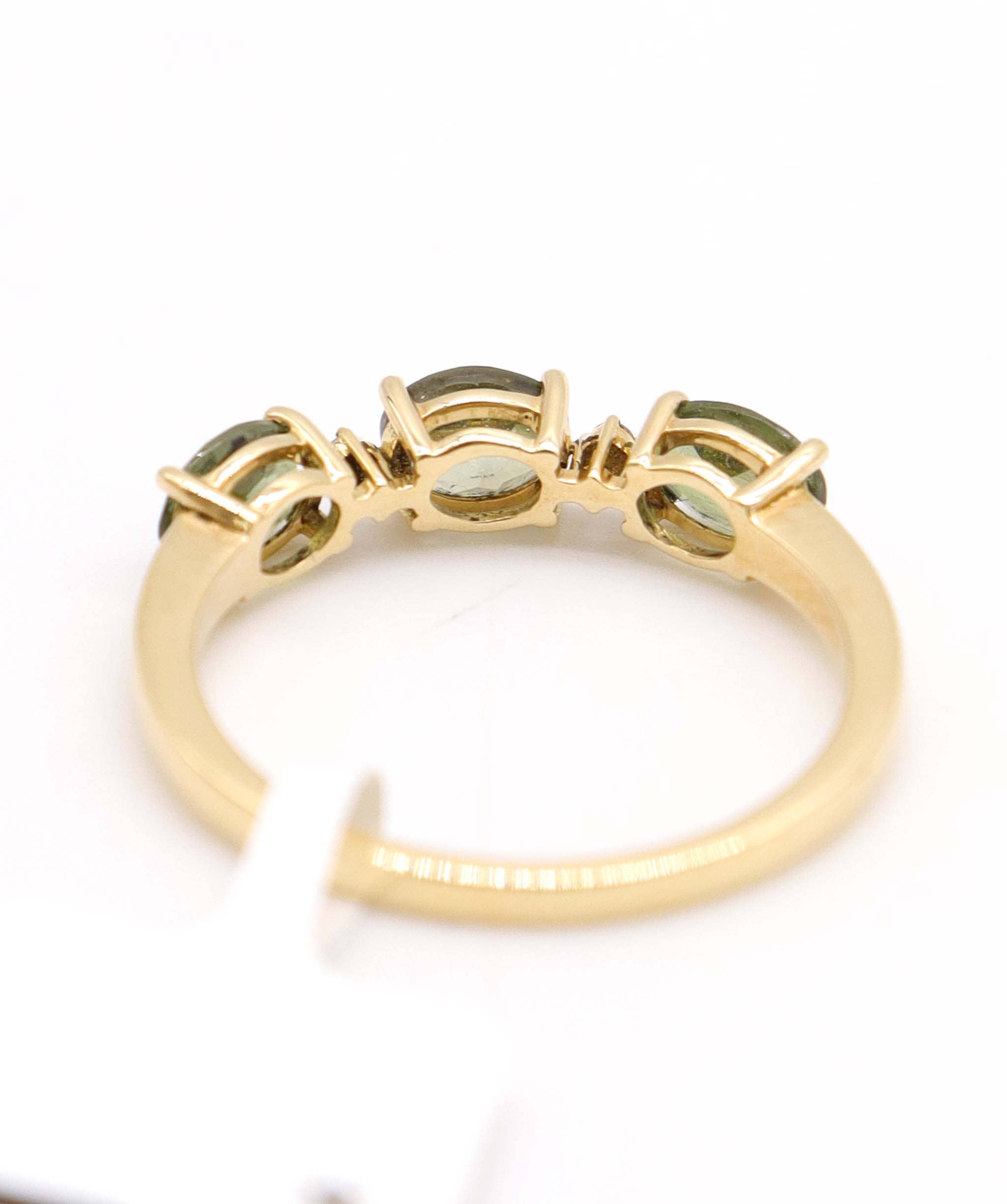 Luxury Promise 0.95ct Tourmaline Diamond Ring in 18K Yellow Gold DXBCS5071