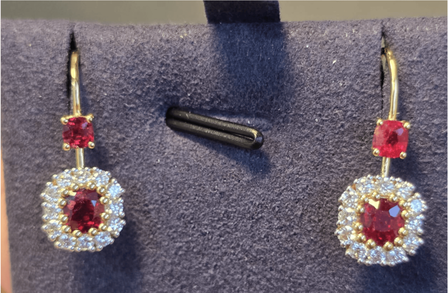 Luxury Promise 1.68ct Unheated Burma Spinel Earrings SYCB30