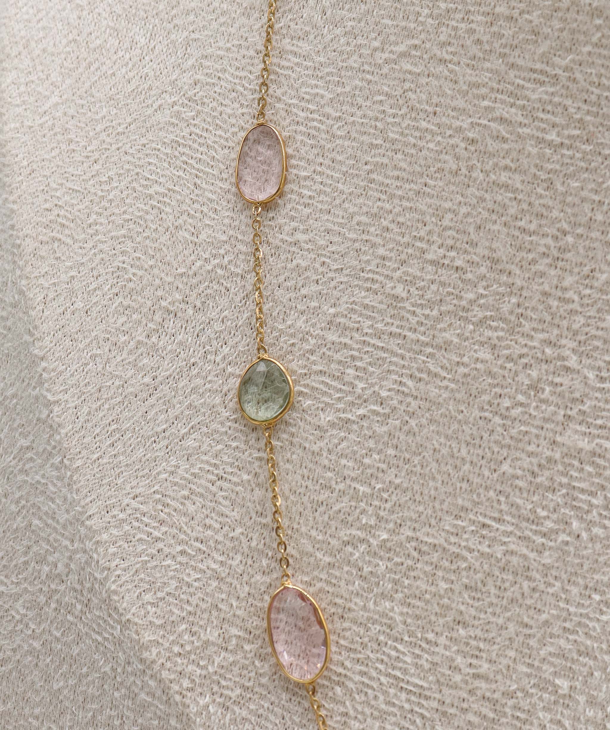 Luxury Promise 10.8ct Tourmaline Necklace in 18K Yellow Gold DXBCS5069