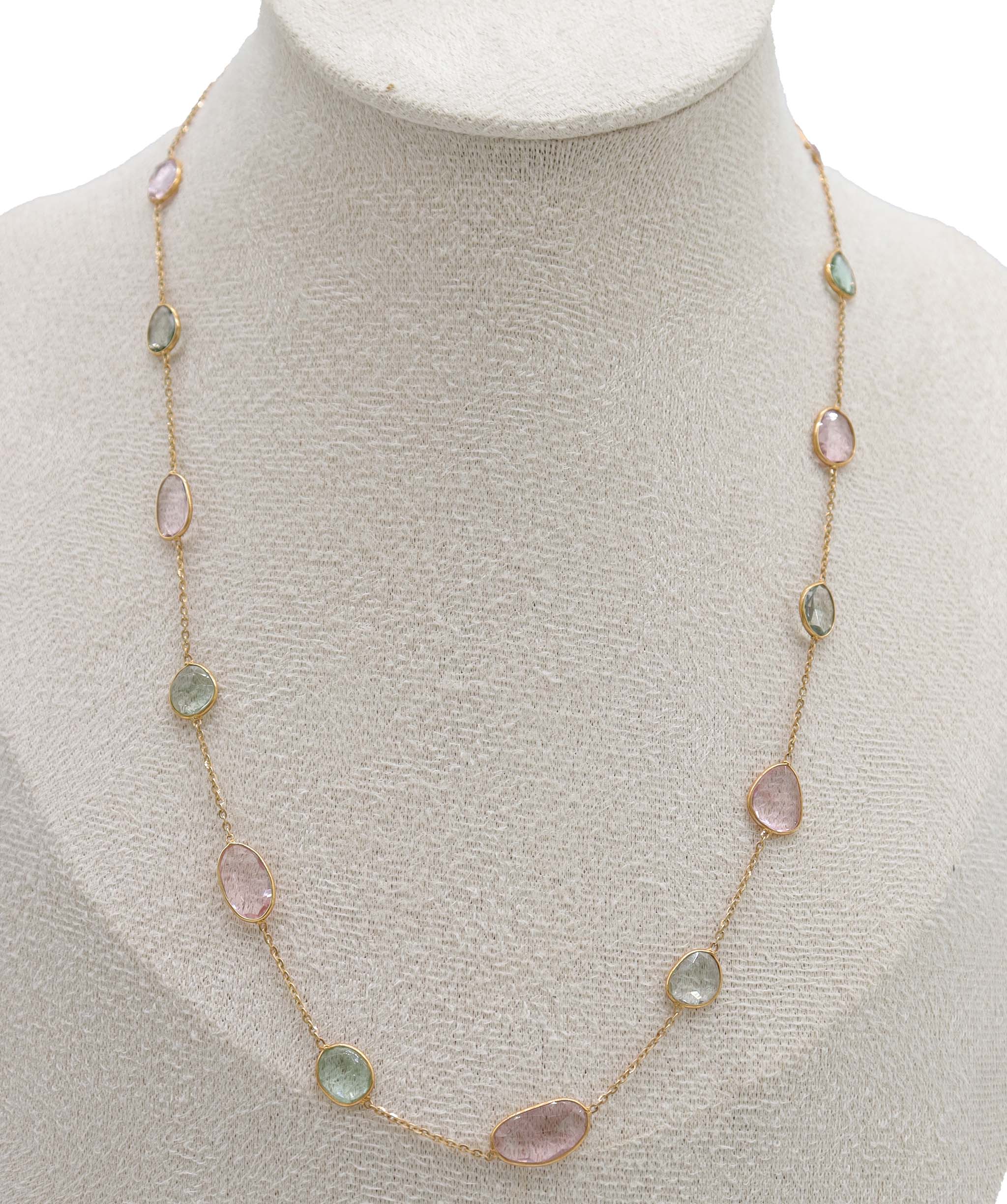 Luxury Promise 10.8ct Tourmaline Necklace in 18K Yellow Gold DXBCS5069