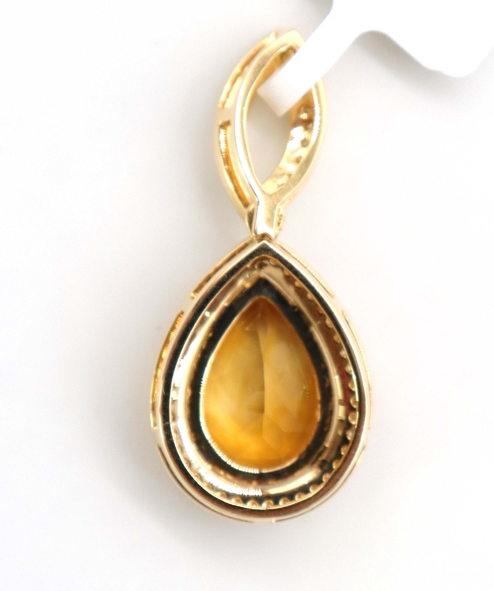 Luxury Promise 3.08ct Citrine Diamond Pendant in 18K Rose Gold DXBCS5090