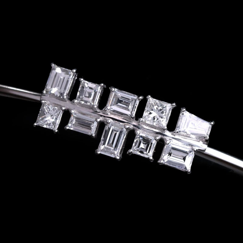 AHKAH Mosaic Choker S Diamond 0.60ct Necklace 29cm K18 WG ASL8840