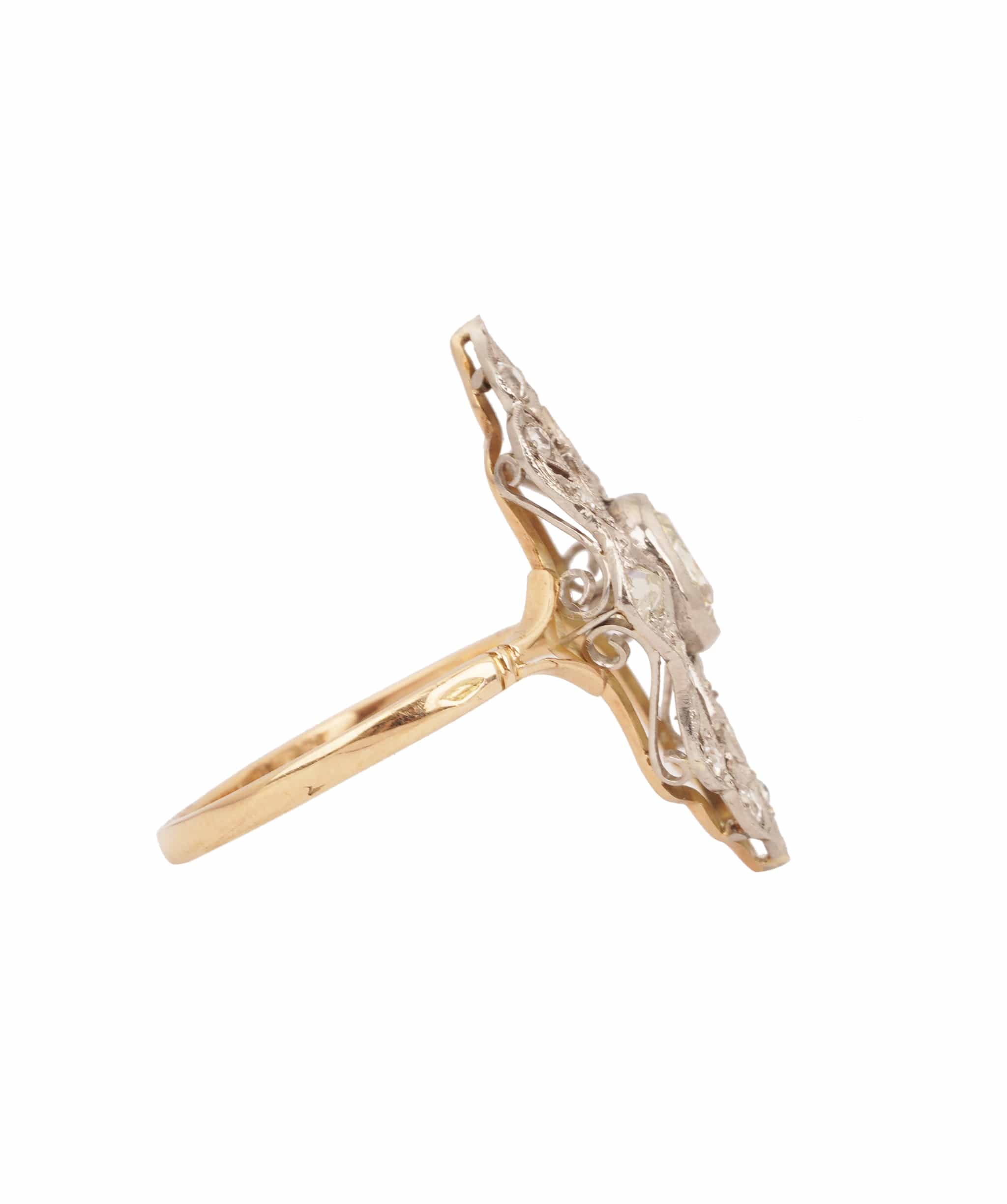 Luxury Promise Art Deco Marquise Shaped Diamond Ring WA90861