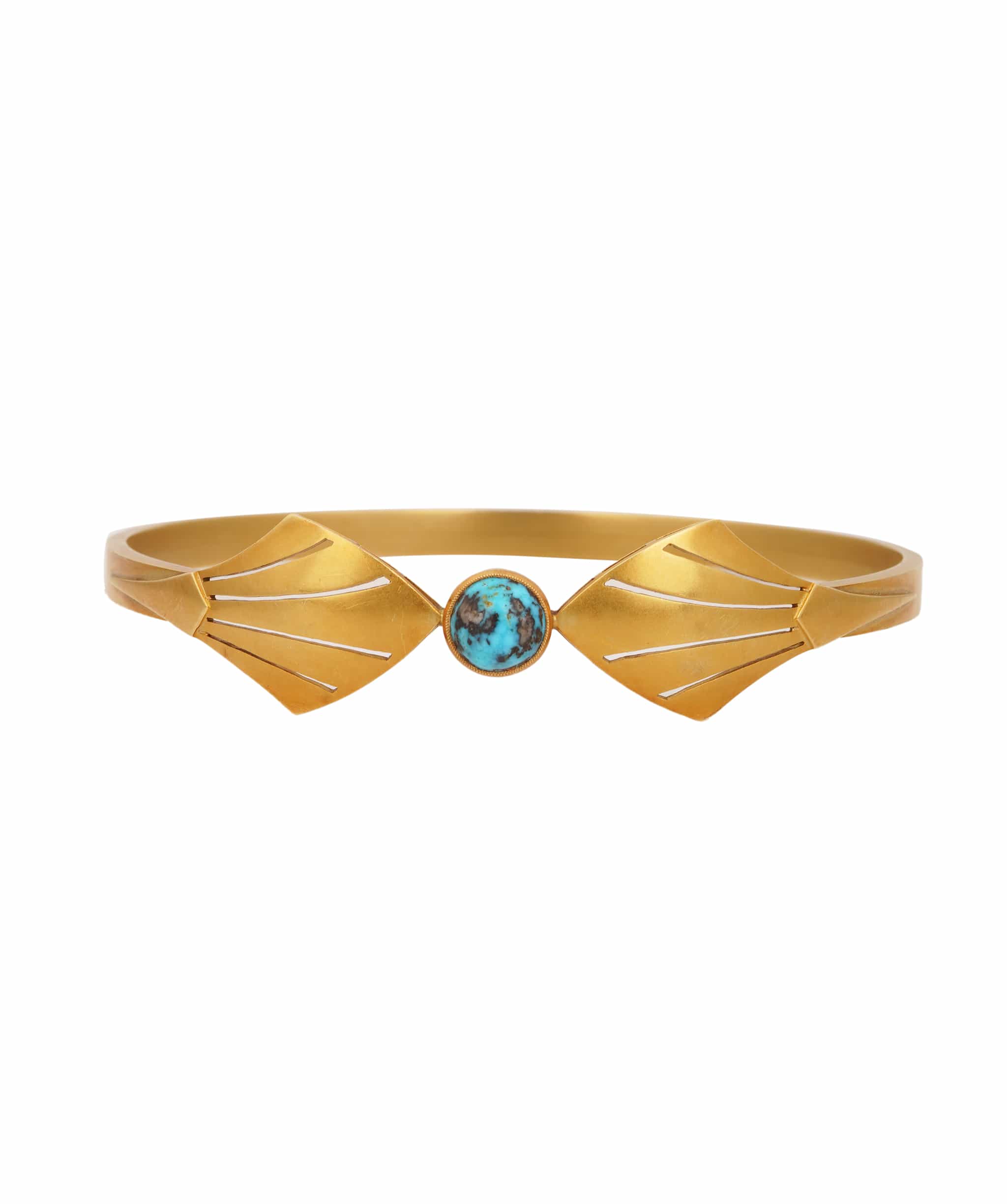 Luxury Promise Art Nouveau Style Turquoise Bangle WA25374