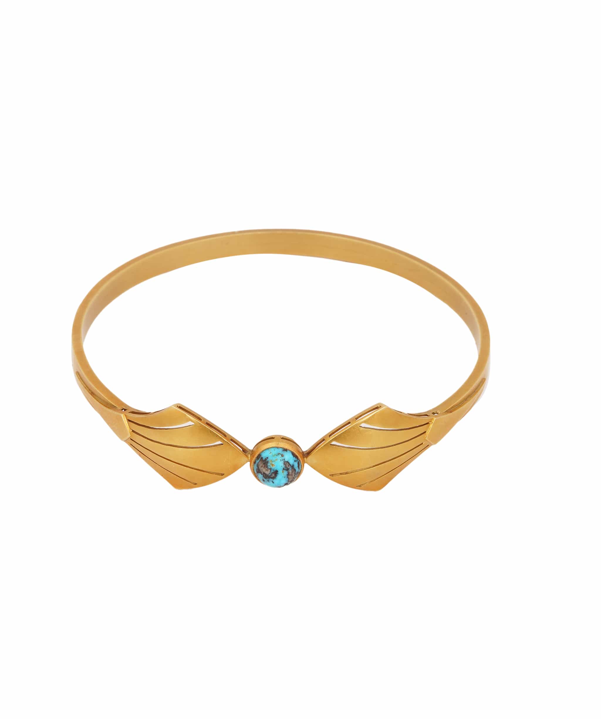 Luxury Promise Art Nouveau Style Turquoise Bangle WA25374