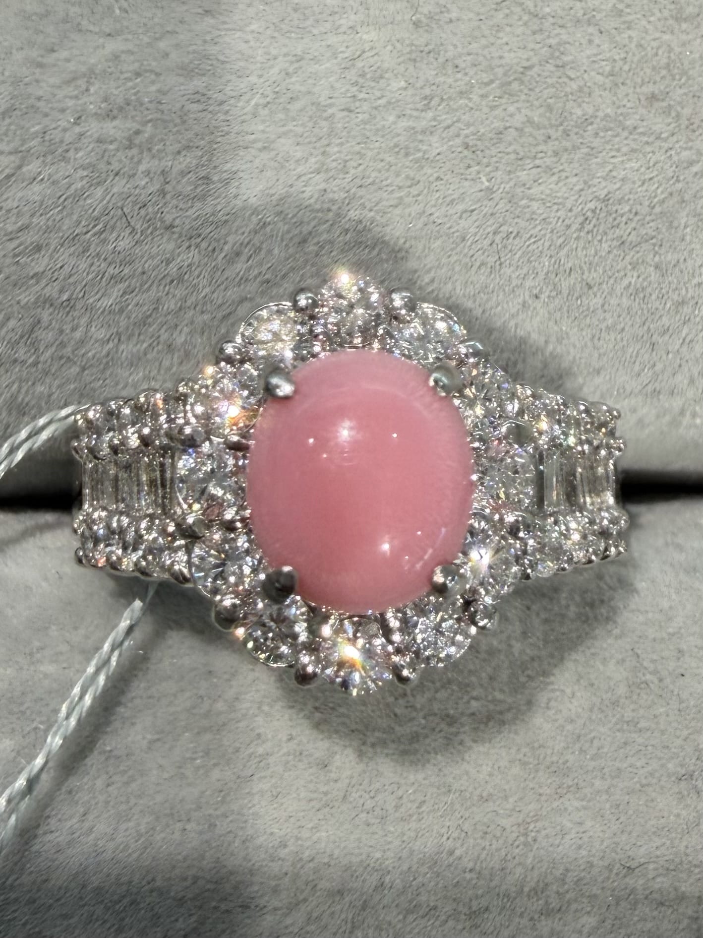 Luxury Promise Conch & Diamond Ring in Pt900 / CP2.96ct / D1.45ct 0004 JJC0944